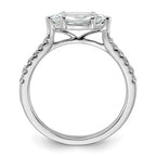 14k White Gold East West (Holds 1 carat (10.5x5.6mm) Marquise Center) 1/5 carat Diamond Semi-Mount Engagement Ring