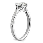 14k White Gold East West (Holds 1 carat (10.5x5.6mm) Marquise Center) 1/5 carat Diamond Semi-Mount Engagement Ring