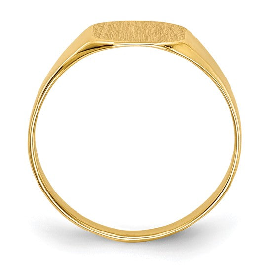 Gold Polished Octagonal Closed Back Signet Ring