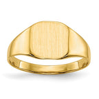 Gold Polished Octagonal Closed Back Signet Ring