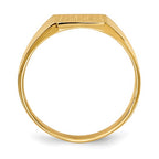 Gold Polished Square Closed Back Signet Rings