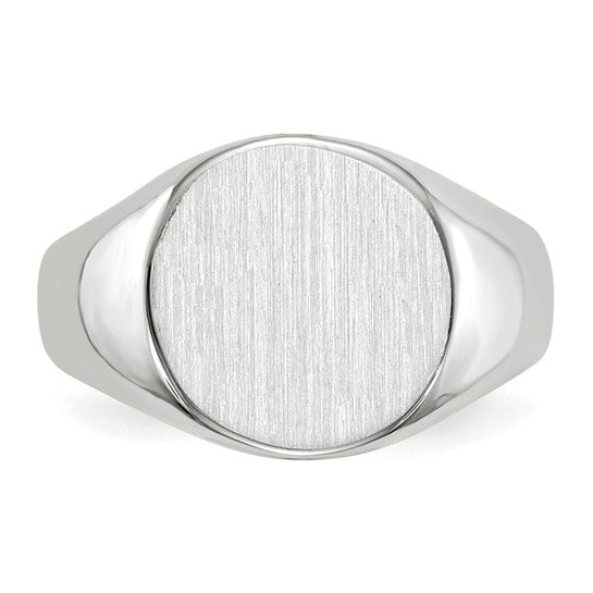 Gold Polished Circle Closed Back Signet Ring