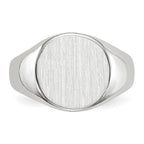 Gold Polished Circle Closed Back Signet Ring