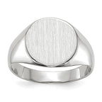 Gold Polished Circle Closed Back Signet Ring
