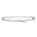 14k White Gold 3mm Standard Weight Comfort Fit Wedding Band Size 10