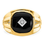 Men's Onyx & Diamond Ring