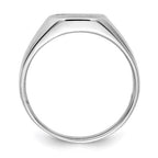 Gold Polished Diamond Open Back Signet Rings