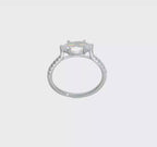 14k White Gold East West (Holds 1 carat (10.5x5.6mm) Marquise Center) 1/5 carat Diamond Semi-Mount Engagement Ring