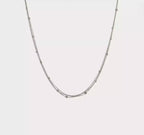 Herco 18K White Gold Diamond 3 Strand 18 inch Necklace