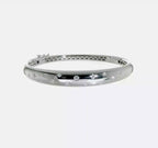 Herco 18K White Gold Polished Diamond Hinged Bangle
