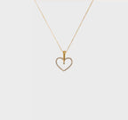 14k 1/6 carat Diamond Heart Pendant 18 inch Necklace